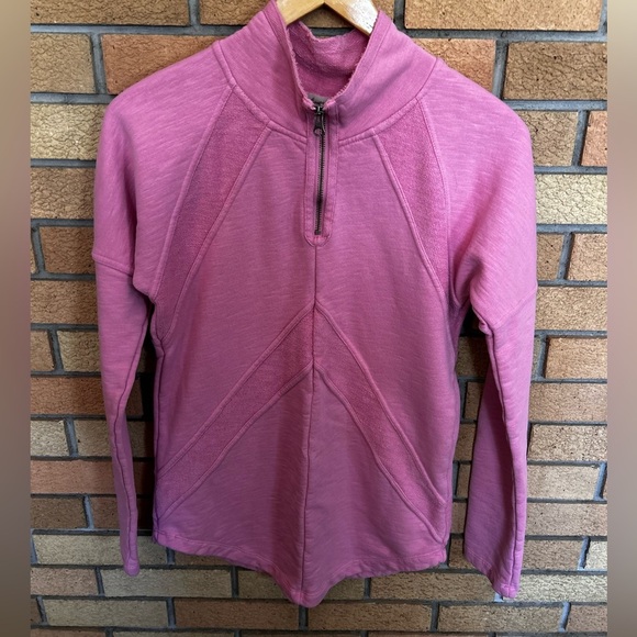Mododoc Pink Quarter Zip Sweater 100% Cotton Women’s Size XS - Picture 1 of 7
